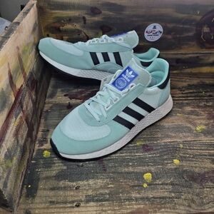 adidas Marathon Tech - Size 11 Men`s Running Shoes Clear Mint Black G27521 NEW